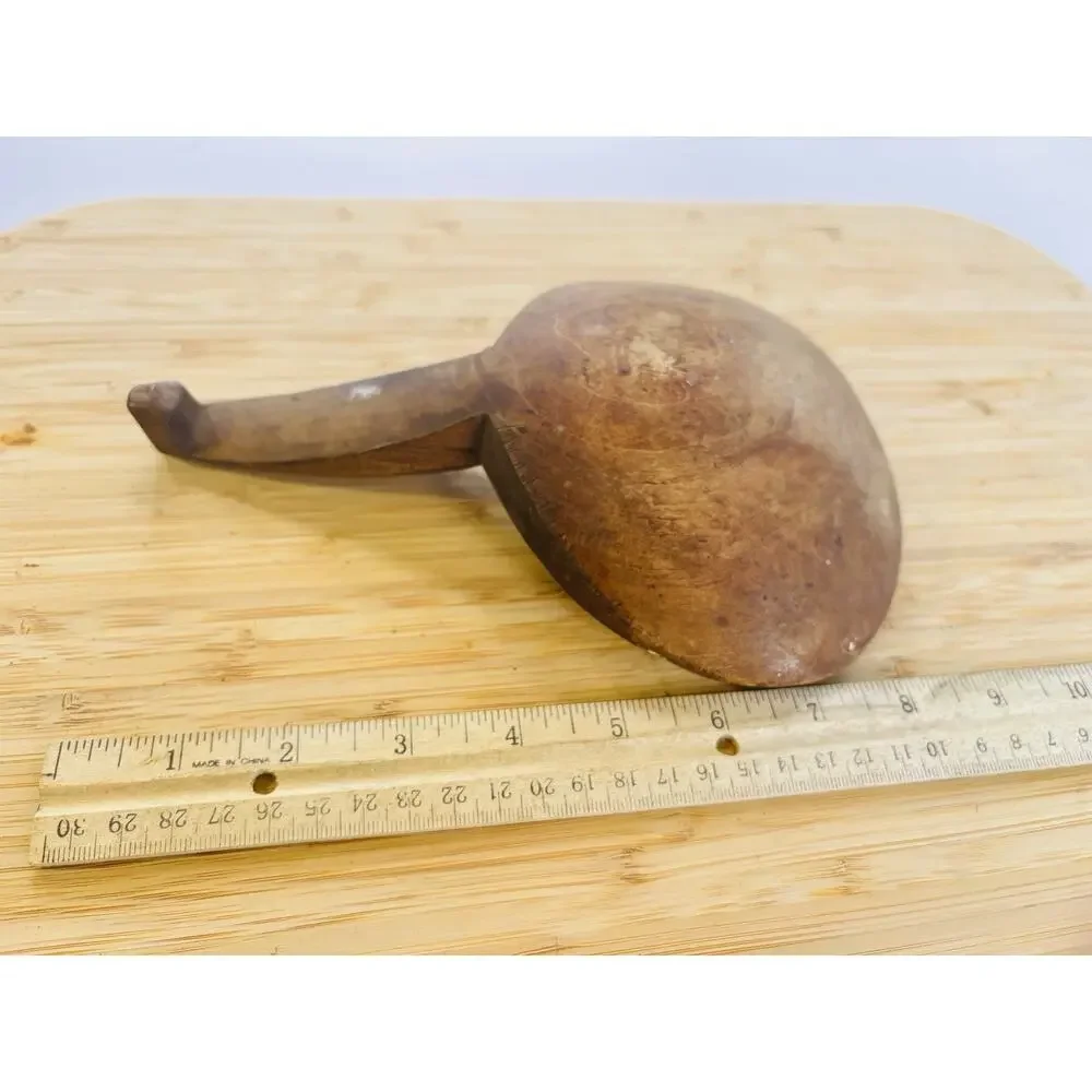 Antique Hand Carved Wood Butter Paddle Dough Scoop Primitive Farmhouse Kitchen